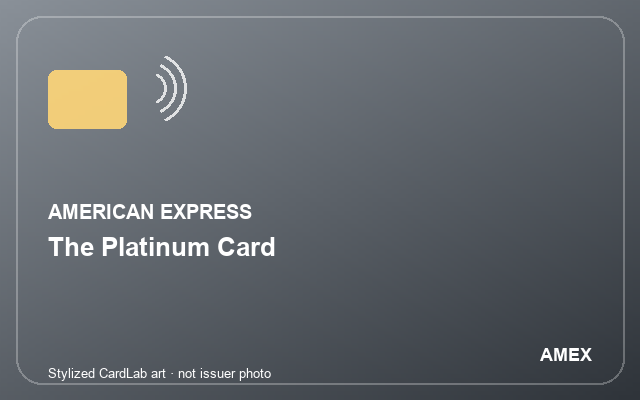 Stylized American Express Platinum card art